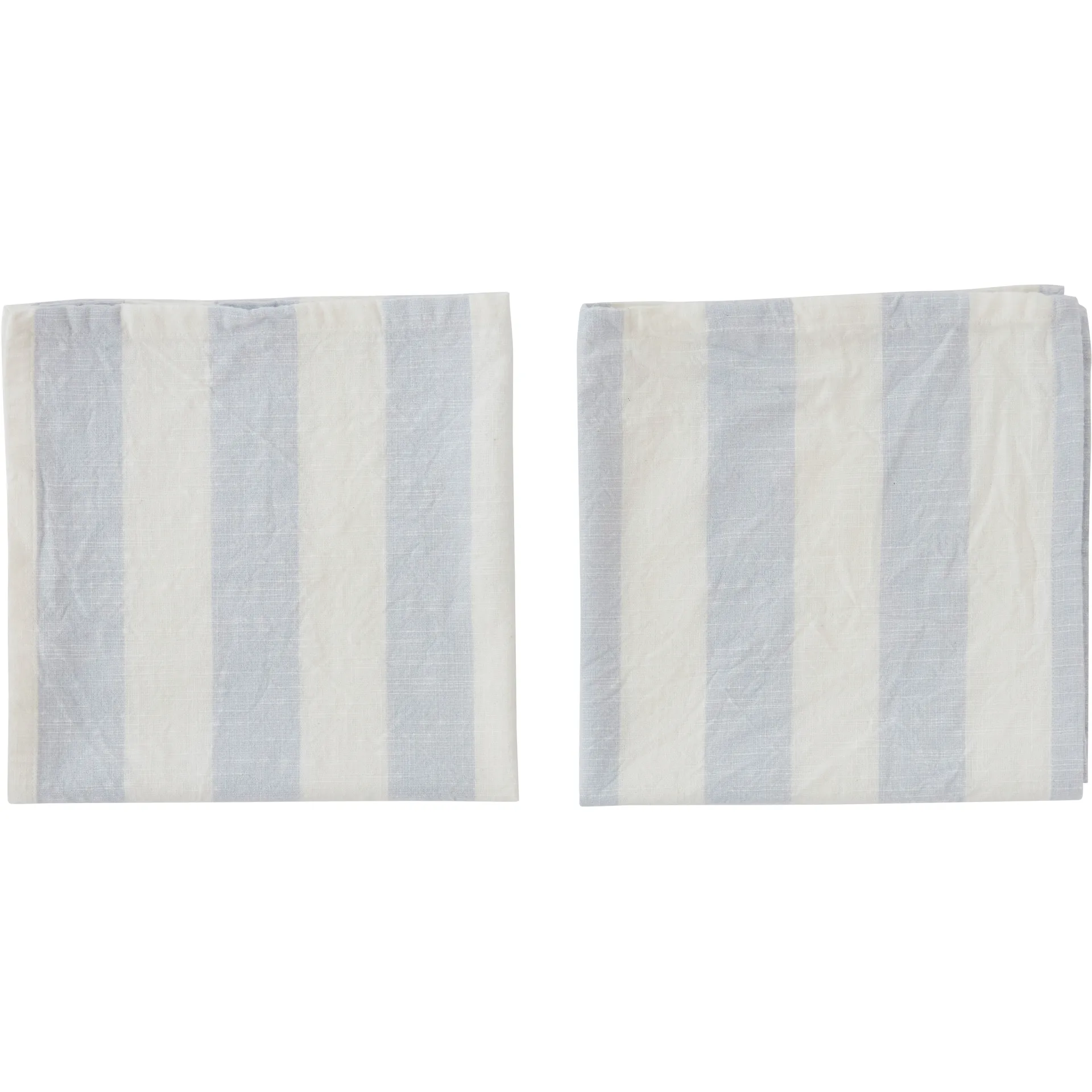 条纹图案餐巾45x45cm2件装, 冰蓝色 OYOY