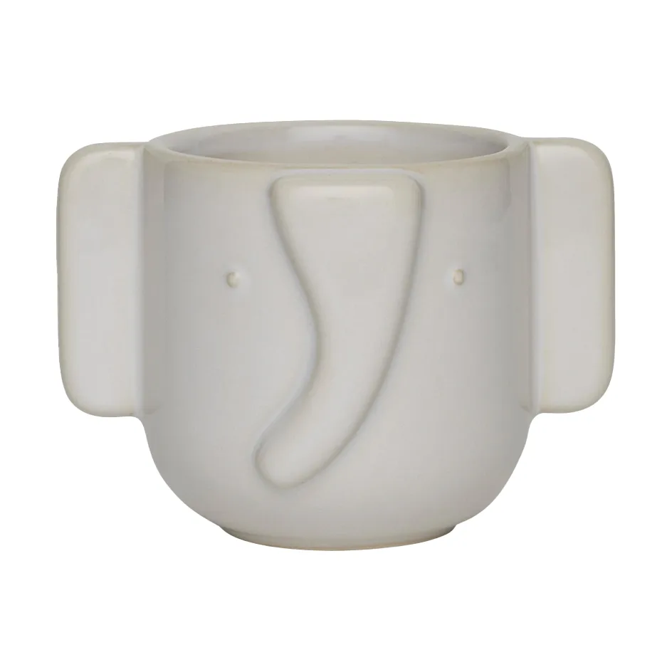 大象花盆Ø9.6cm, 米白色 OYOY
