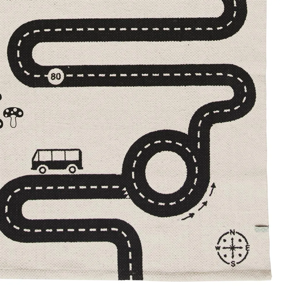 Adventure 地毯 70x180 cm, 米色-黑色 OYOY