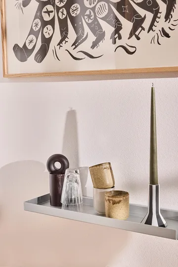 Bakku 大号墙面置物架 16x80cm - 铝色 - OYOY