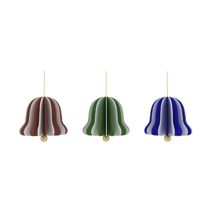 Christmas Bell hanging 装饰 套装 of 3 parts, Nutmeg-绿色-蓝色 OYOY