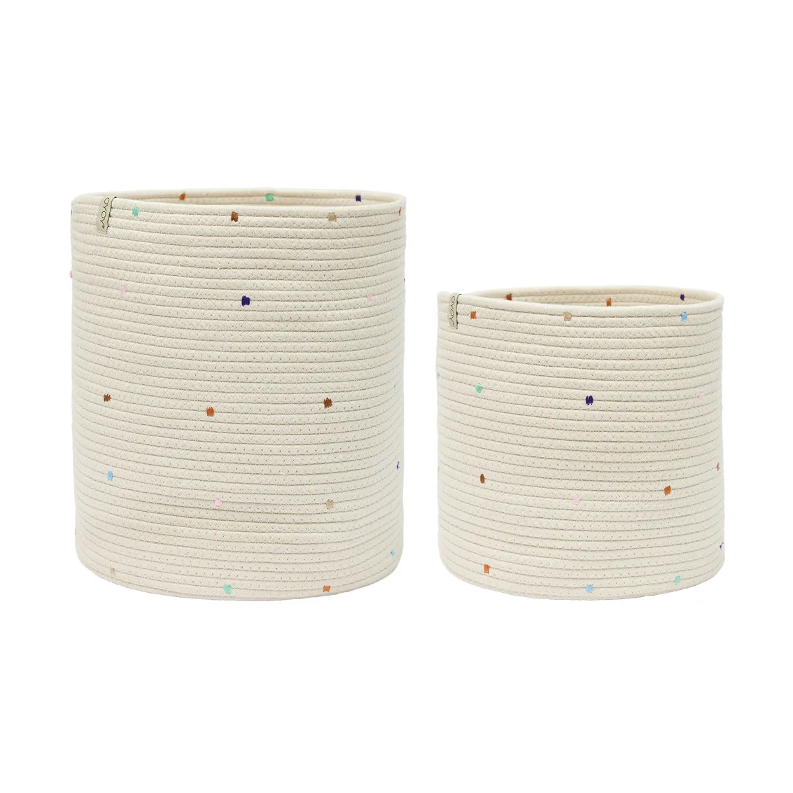 Confetti storage baskets 2件, 彩色 OYOY