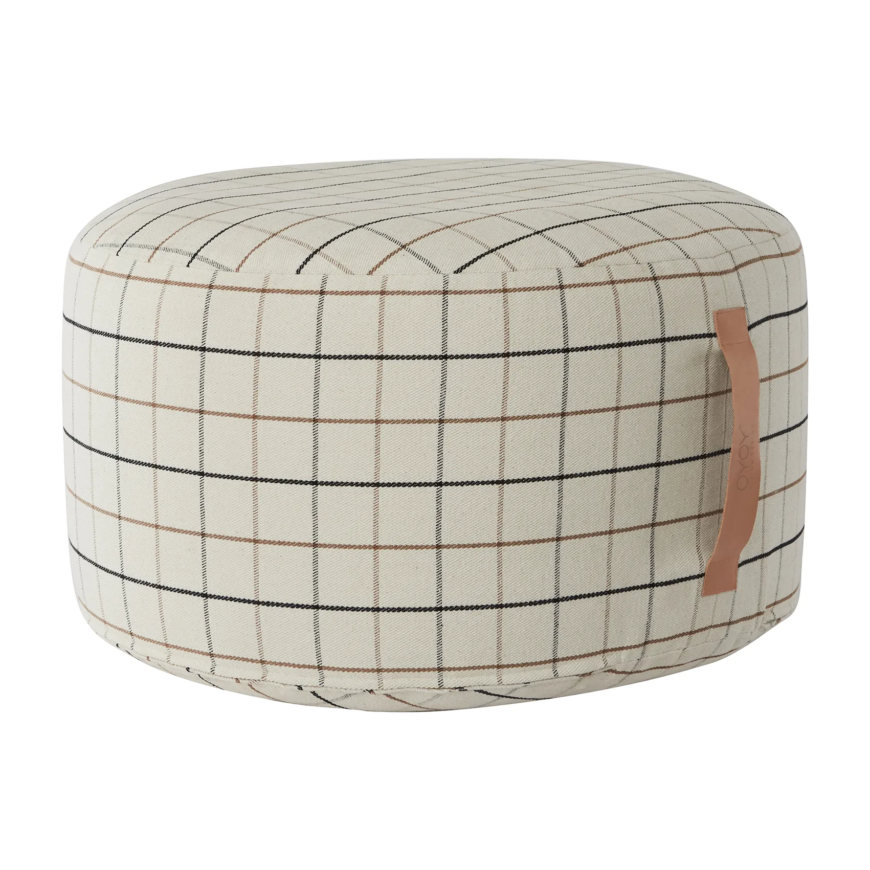 Grid pouf Ø65 cm, off 白色 OYOY