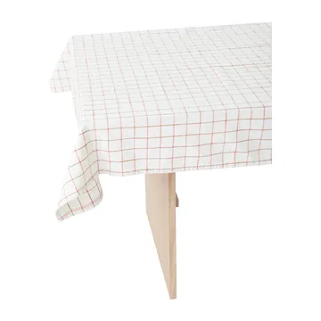 Grid table cloth 140x260 cm - Off 白色-红色 - OYOY