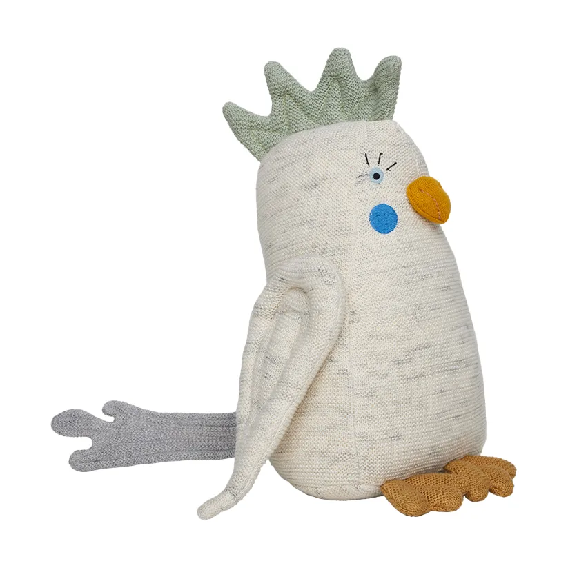 Kai parakeet plush toy, 米白色-light 薄荷绿 OYOY