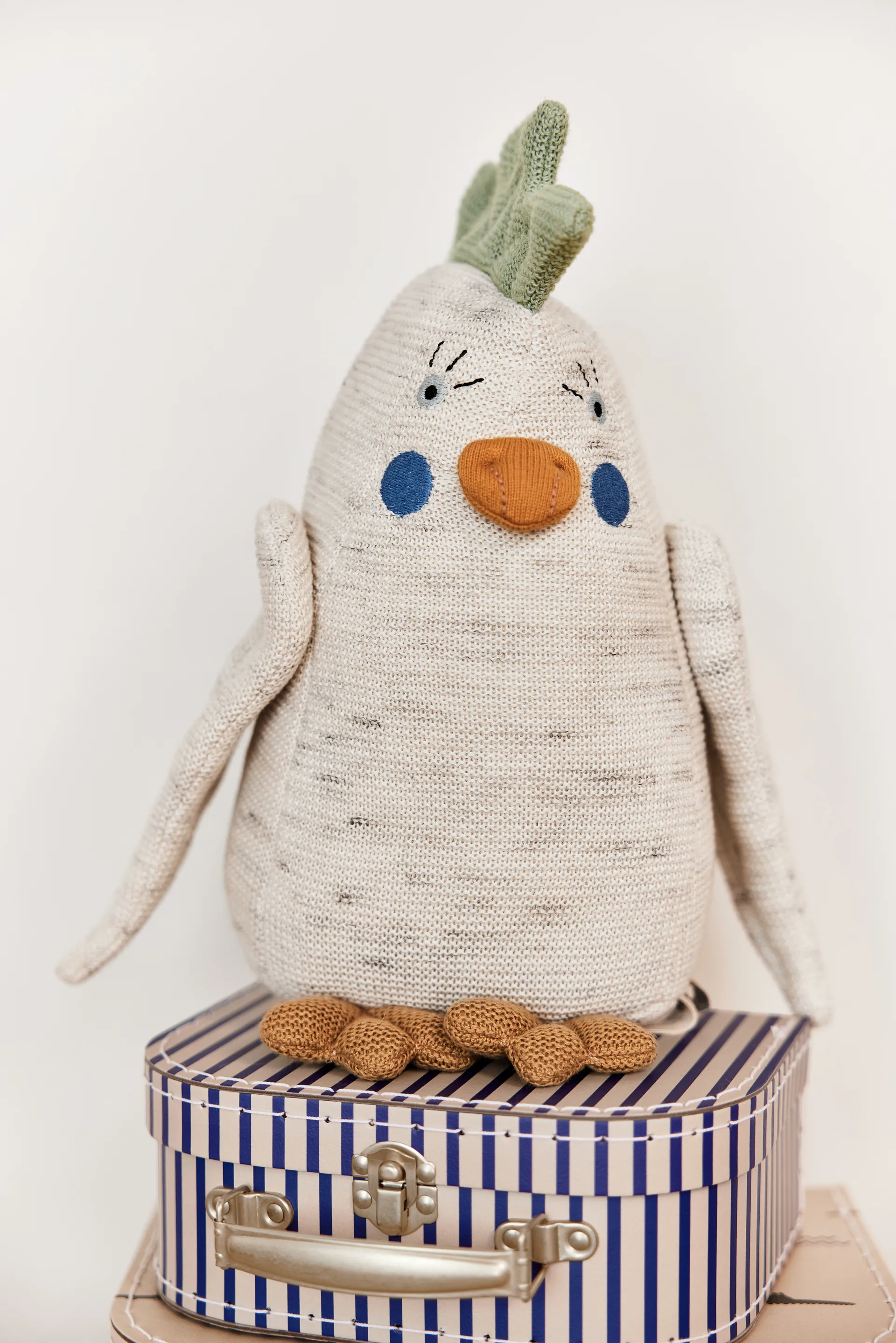 Kai parakeet plush toy, 米白色-light 薄荷绿 OYOY