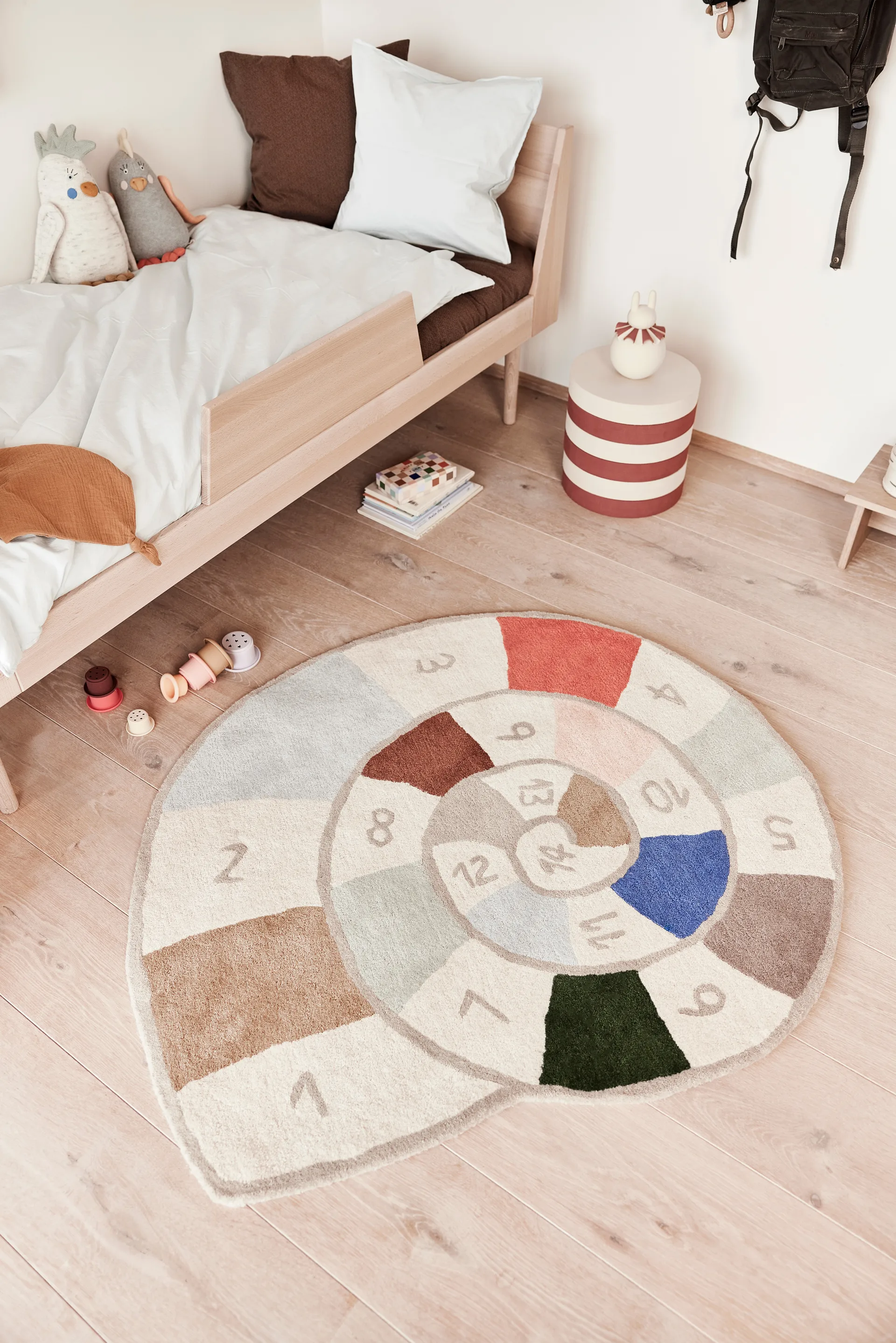 Kai parakeet plush toy, 米白色-light 薄荷绿 OYOY