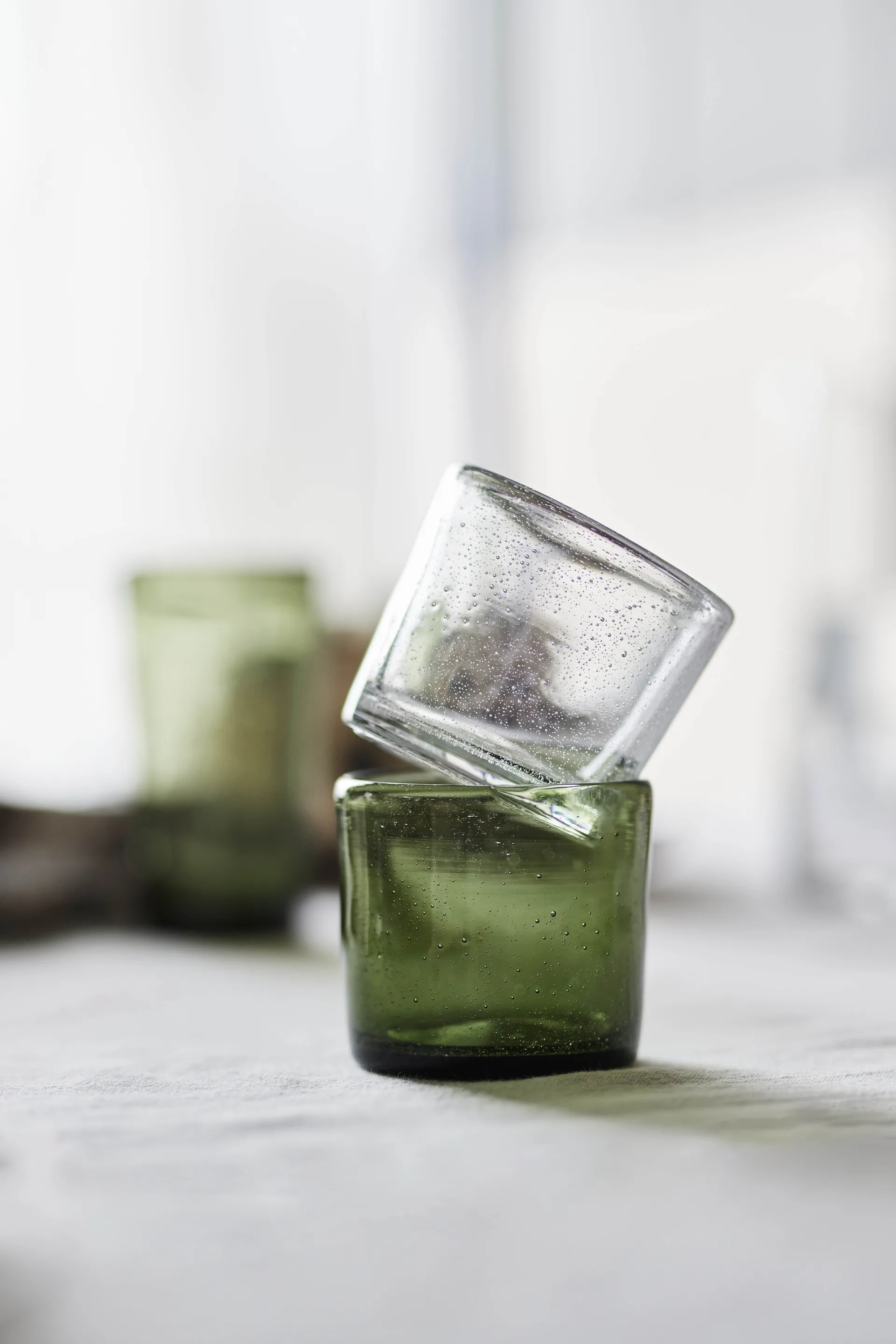 Kuki 杯子/玻璃杯/酒杯 四件套装, 绿色 OYOY