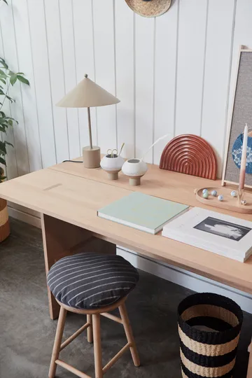 Kyoto cushion round Ø40 cm - Anthracite - OYOY