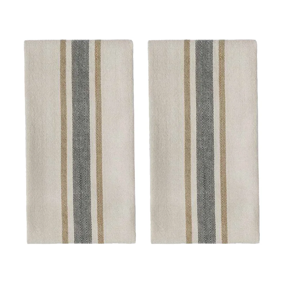 Linu 厨房巾 两件套装, 黑色 OYOY