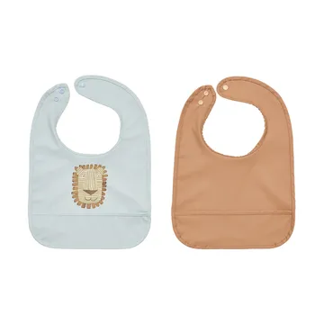 Lobo Lion bib 2 parts - Caramel-ice 蓝色 - OYOY