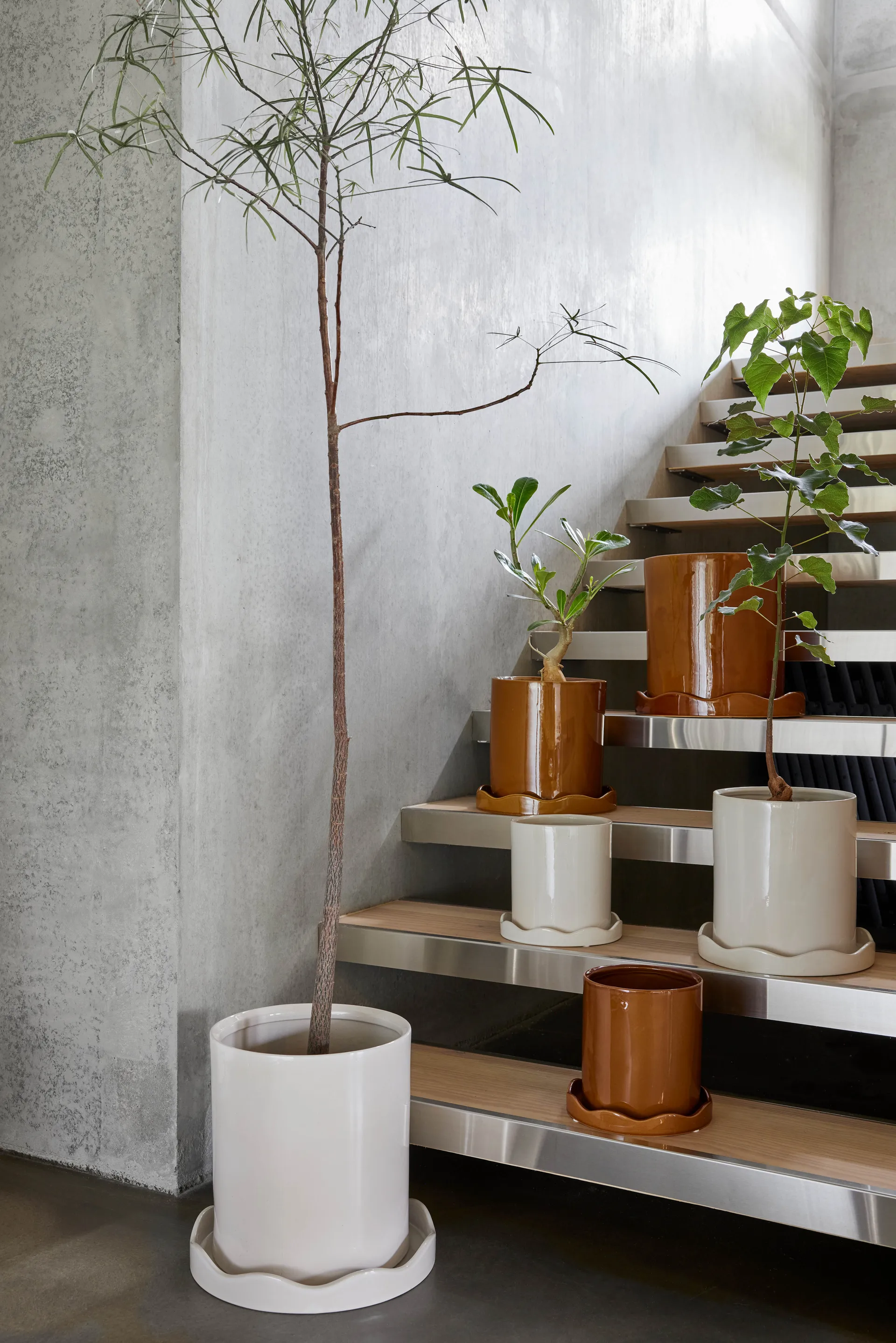 Nami pot with 碟子 Ø16.5 小, 琥珀色 OYOY