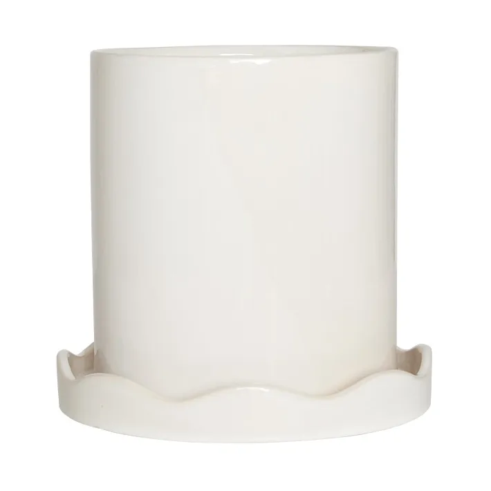 Nami pot with 碟子 Ø16.5 小, 白色 OYOY