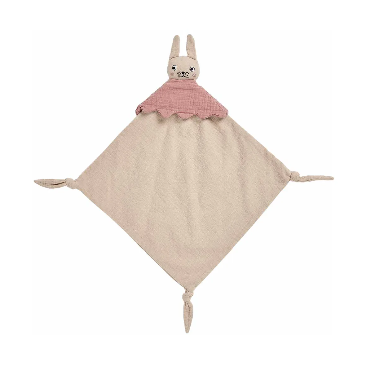 Ninka 兔子婴儿毯 40x40cm, 米色 OYOY