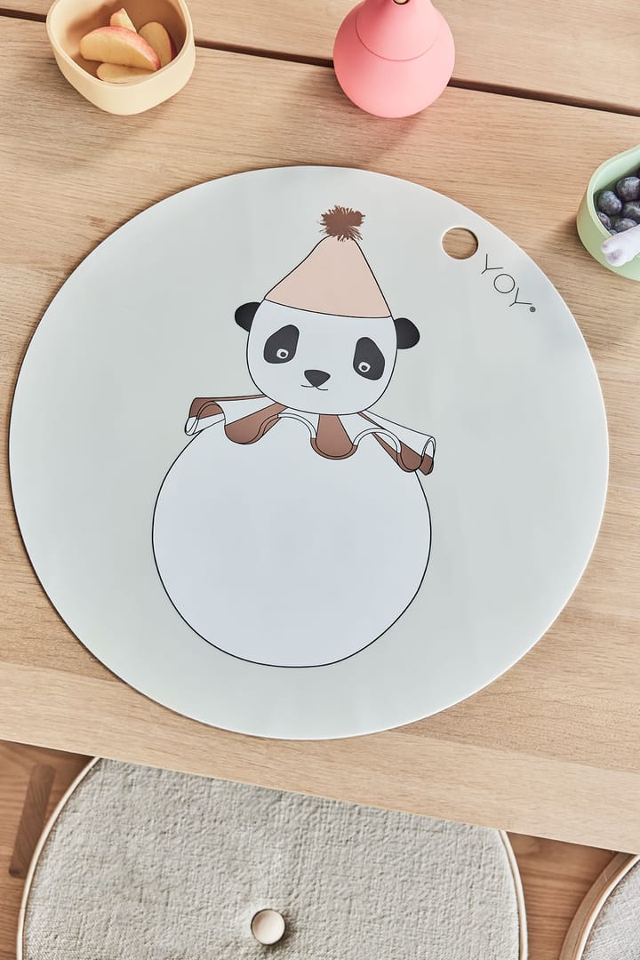 Panda Pompom 餐垫 Ø39 cm, Off-white OYOY