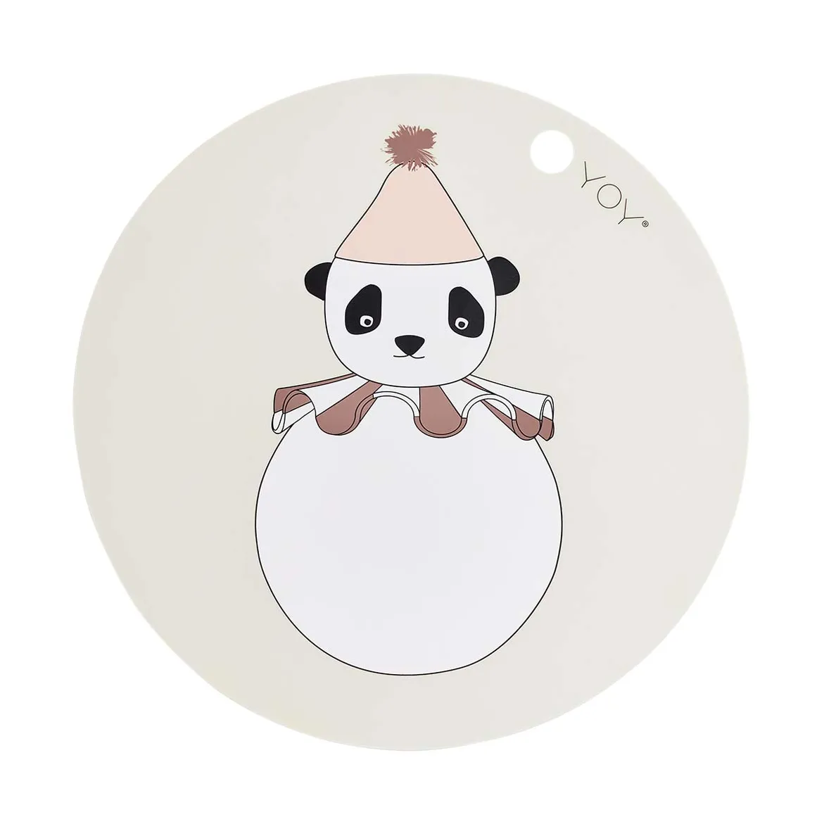 Panda Pompom 餐垫 Ø39cm, 米白色 OYOY