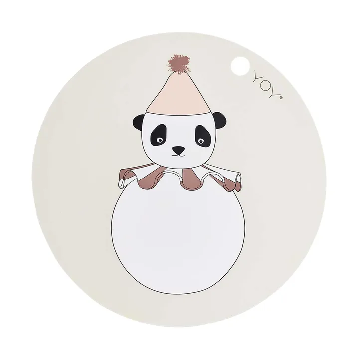 Panda Pompom 餐垫 Ø39cm - 米白色 - OYOY