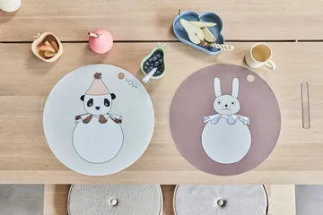 Panda Pompom 餐垫 Ø39cm - 米白色 - OYOY