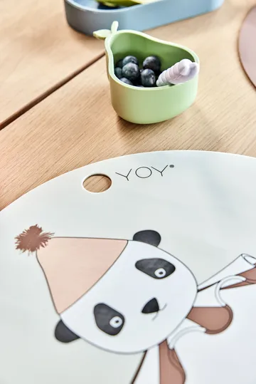 Panda Pompom 餐垫 Ø39cm - 米白色 - OYOY