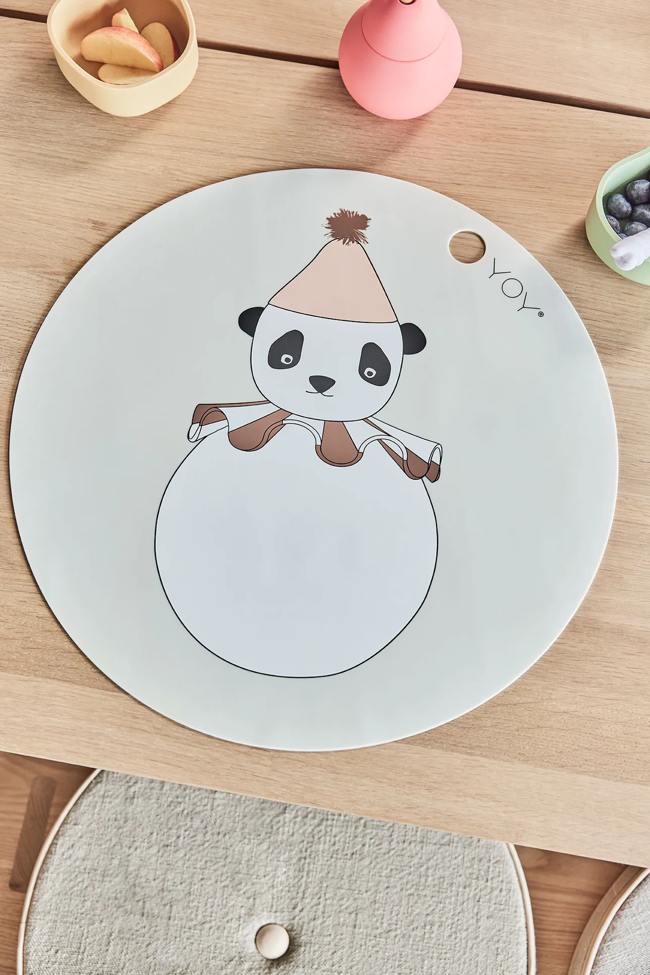 Panda Pompom 餐垫 Ø39cm, 米白色 OYOY