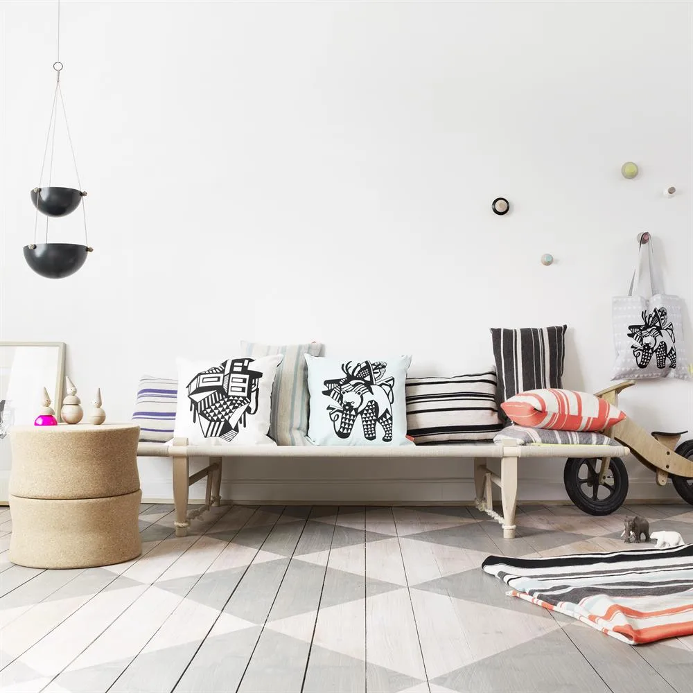 Pif paf puf hanging pots dark grey, 2 levels OYOY