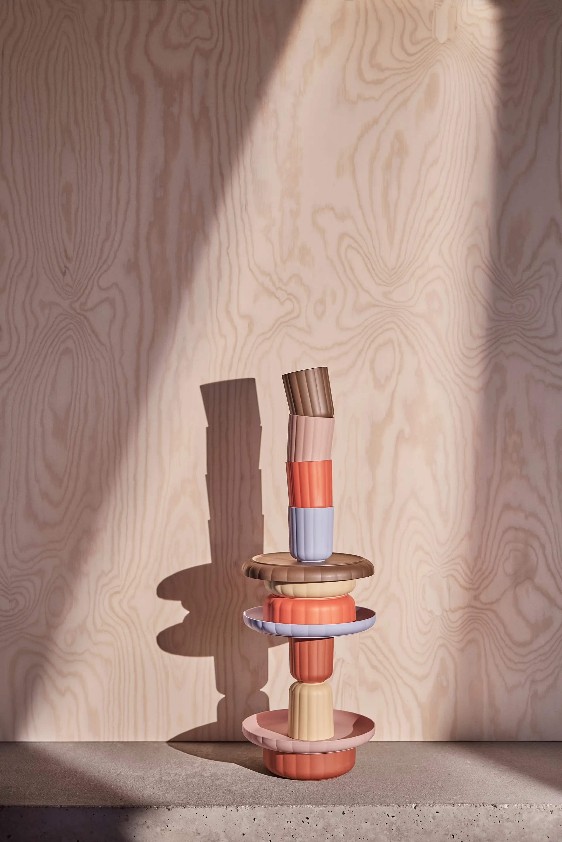 Pullo 盘子 & 碗 2件, 灰褐色-香草色/淡奶油色 OYOY