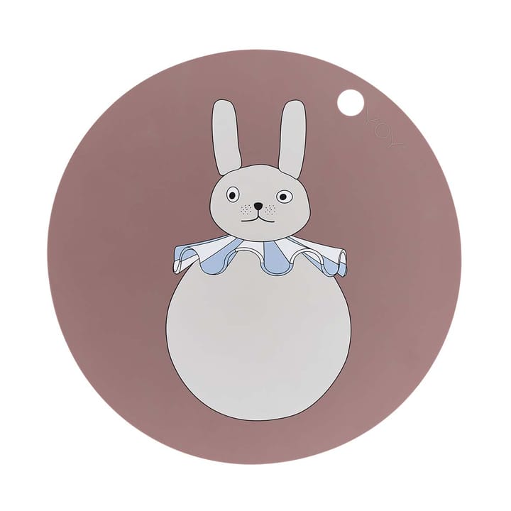 Rabbit Pompom 餐垫 Ø39 cm, Clay OYOY