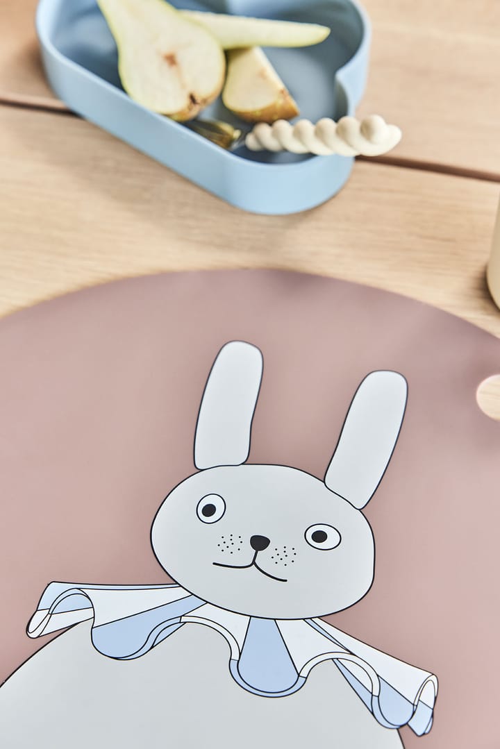 Rabbit Pompom 餐垫 Ø39 cm, Clay OYOY