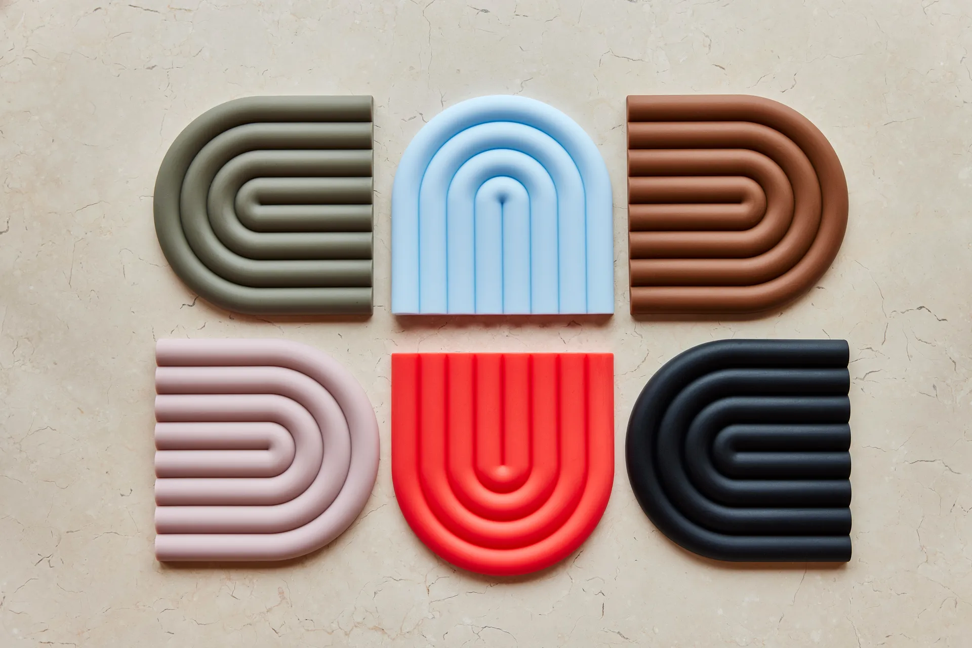 Rainbow 餐垫 15x15 cm, Cherry 红色 OYOY