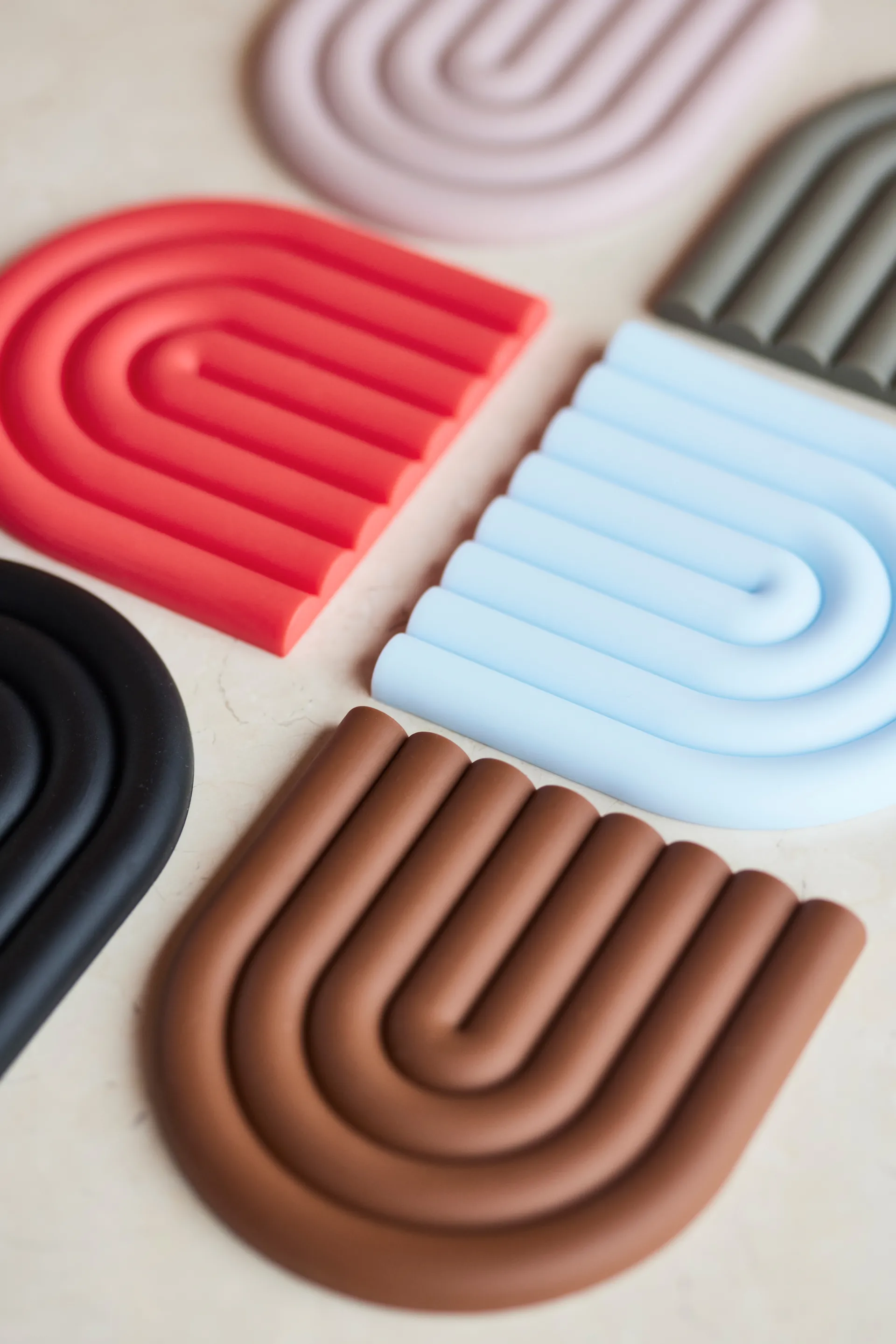 Rainbow 餐垫 15x15 cm, Ice 蓝色 OYOY