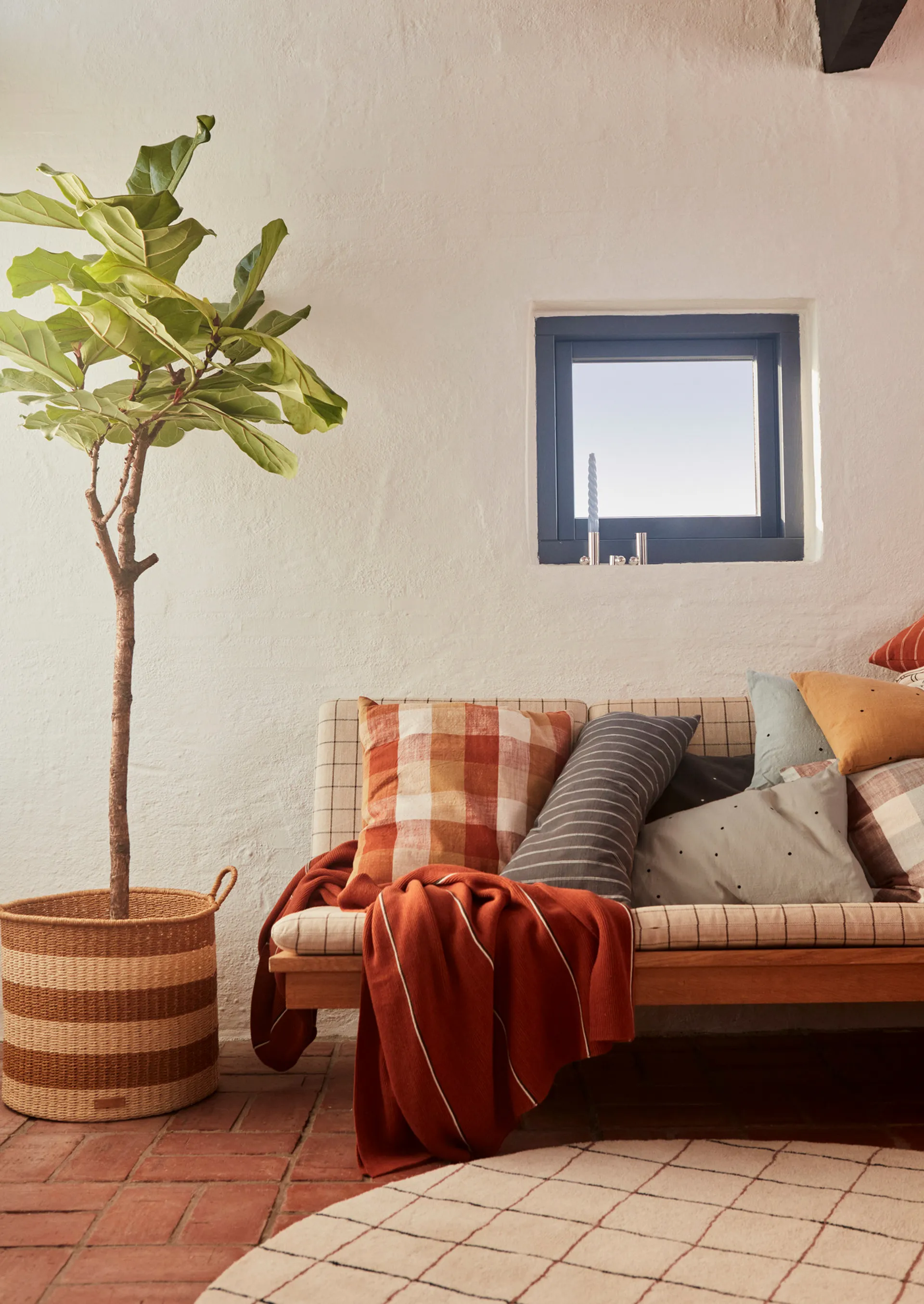 Rivi 毯子  134x184 cm, Nutmeg OYOY