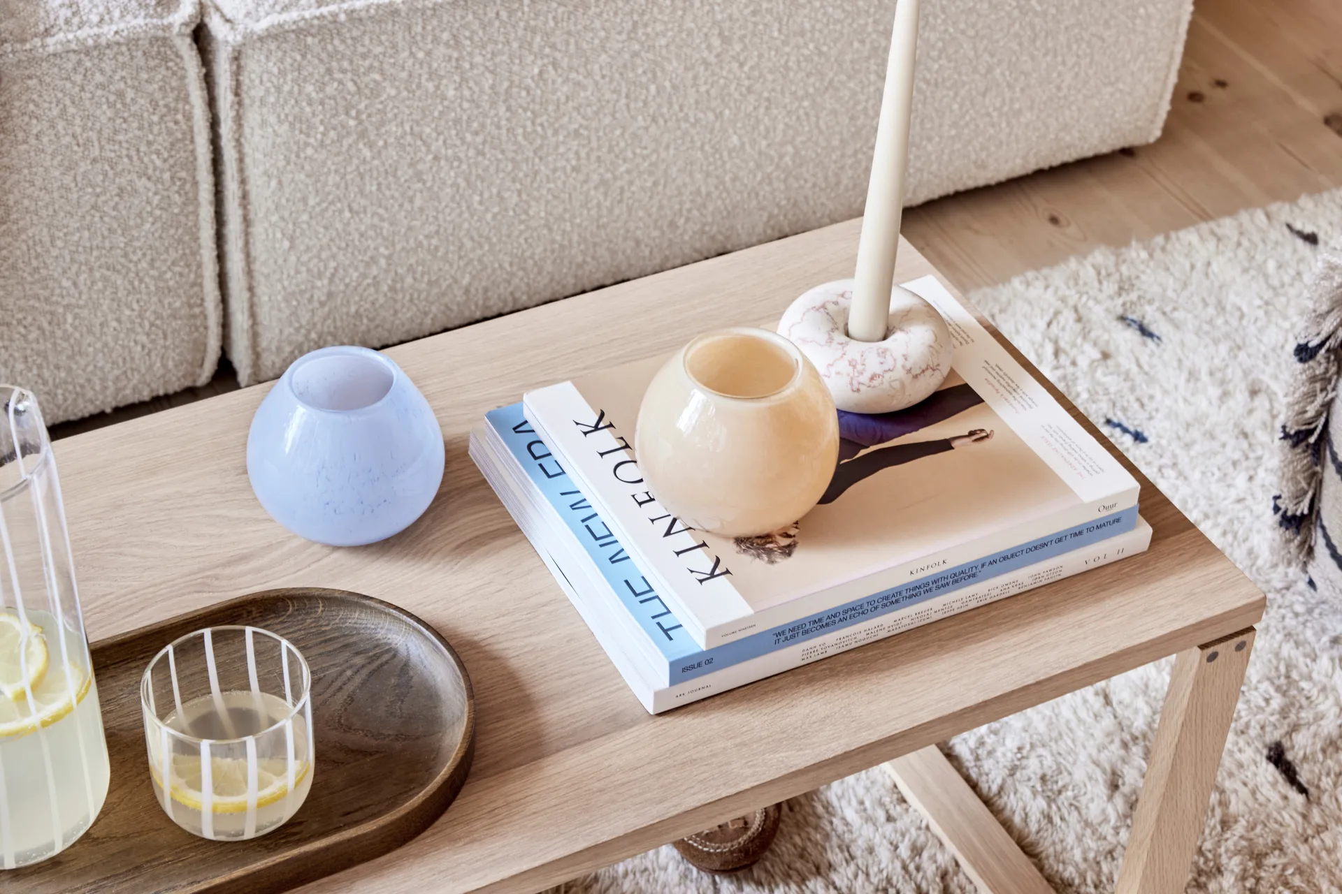 Savi marble 烛台 small 4 cm, off 白色 OYOY