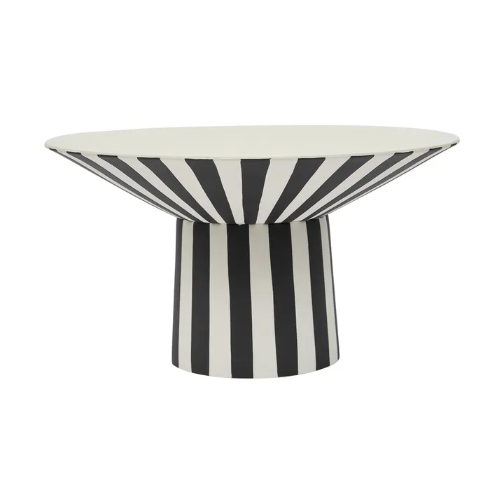 Toppu centerpiece high Ø30x17 cm - 白色-黑色 - OYOY