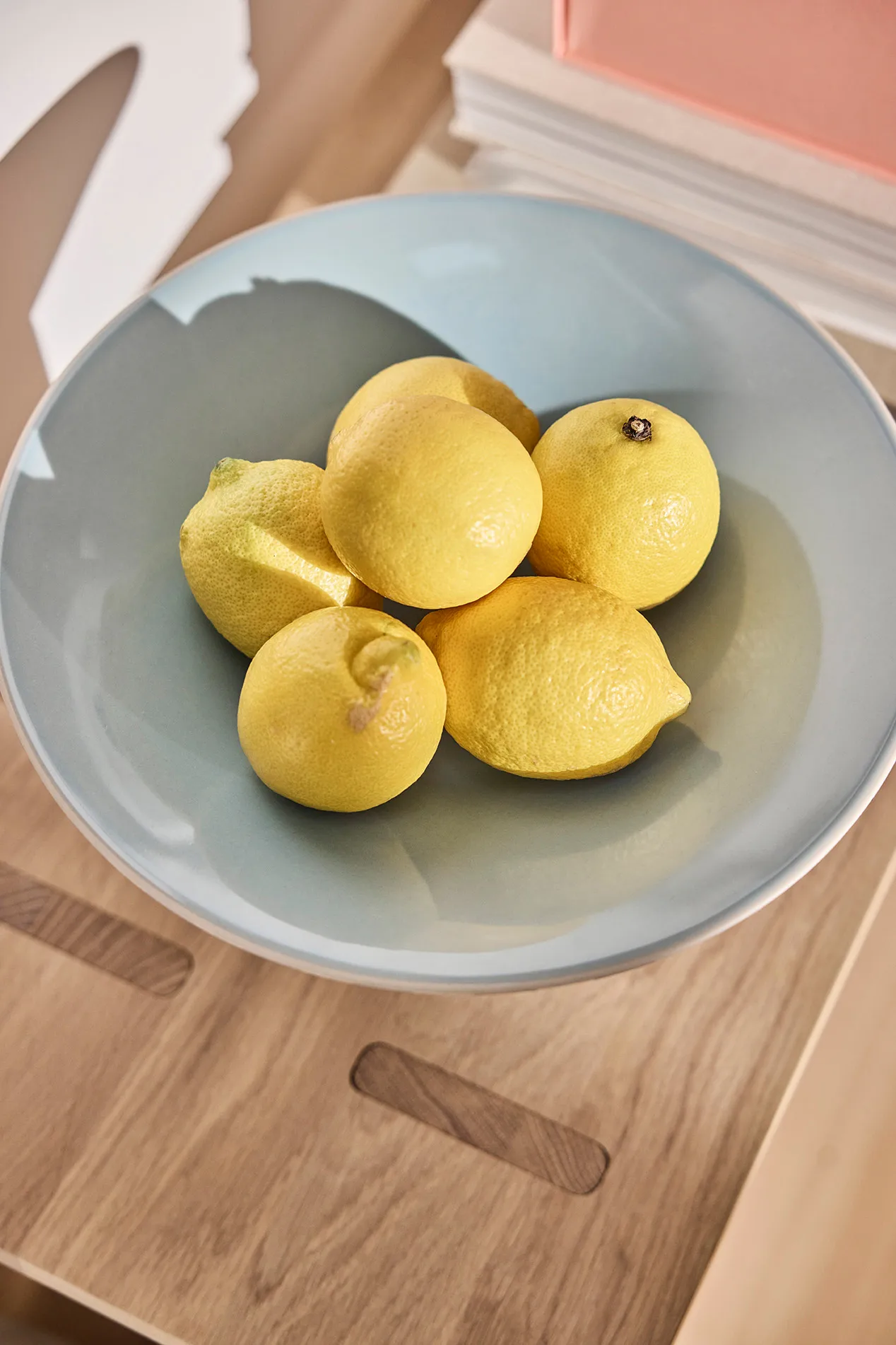 Toppu centerpiece high Ø30x17 cm, Clay-Ice 蓝色 OYOY