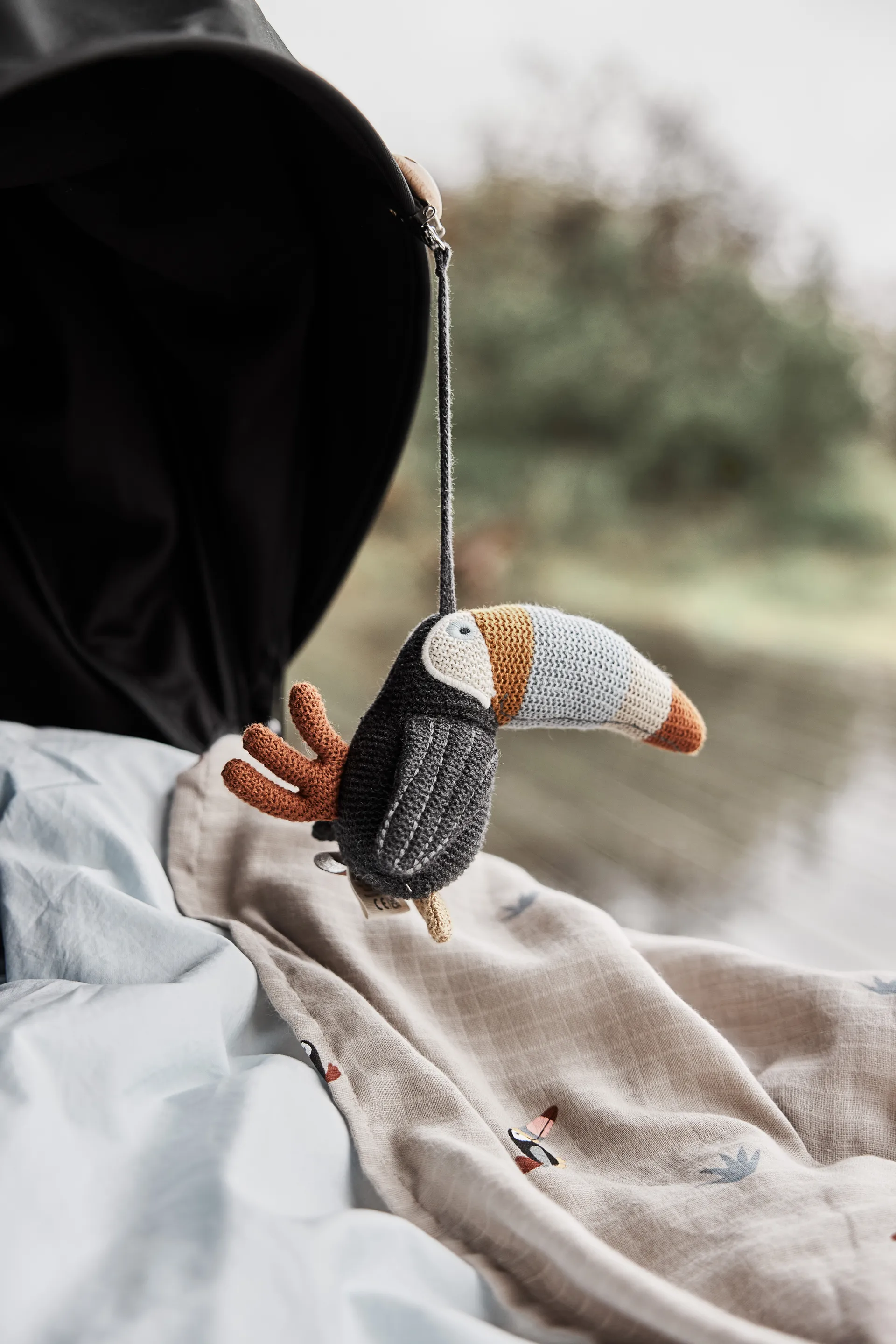 Toucan 婴儿毯 两件套装, Clay-caramel OYOY