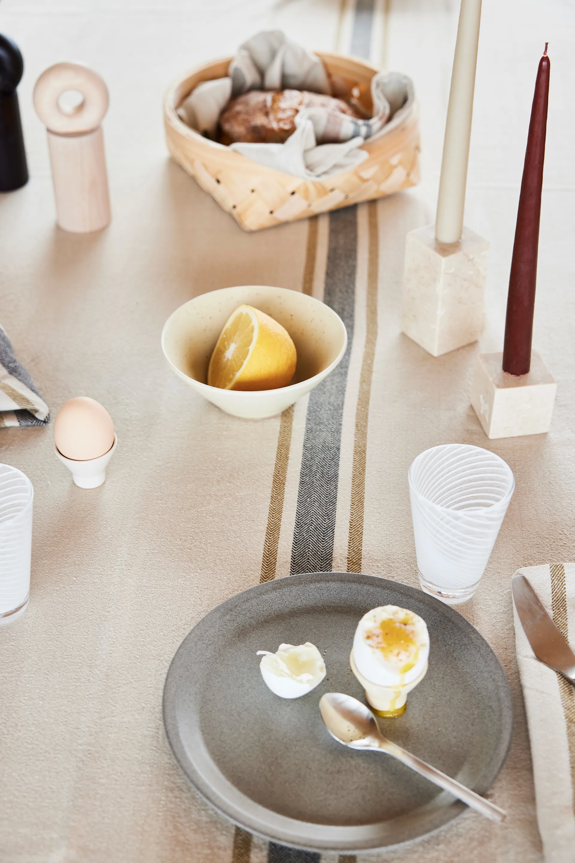 Yuka 蛋杯 两件套装, 米白色 OYOY