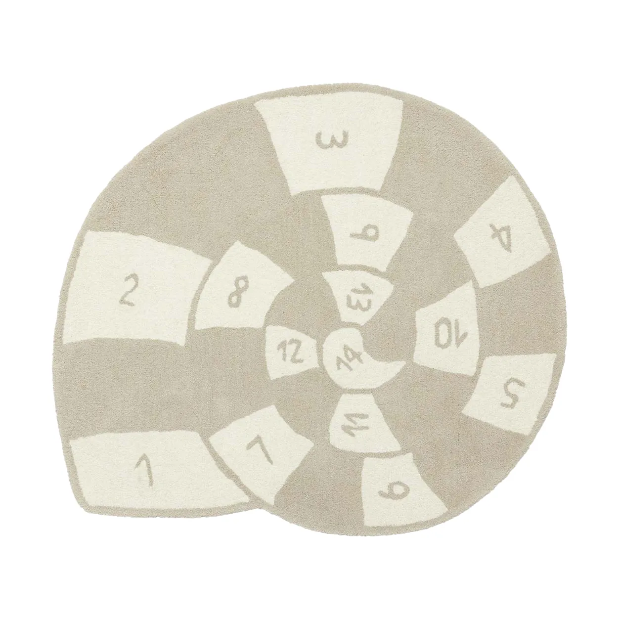 鹦鹉螺 儿童地毯, 米白色 OYOY