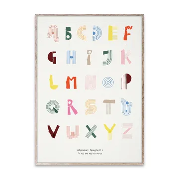 Alphabet Spaghetti ENG Multi-colour 海报 - 50x70cm - Paper Collective