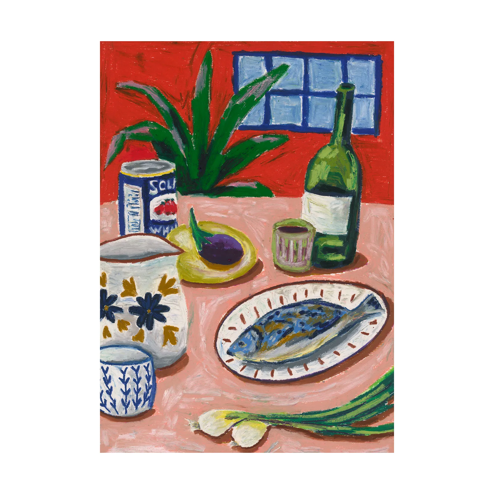 Composition with Fish 海报, 50x70 cm Paper Collective