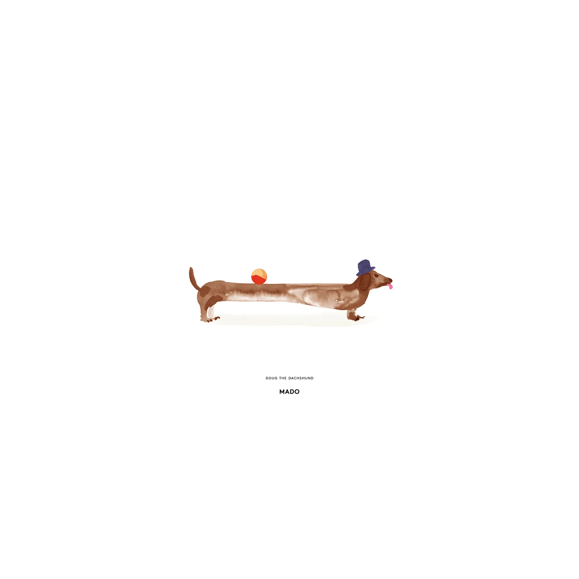 Doug the Dachshund 海报, 30x40cm Paper Collective
