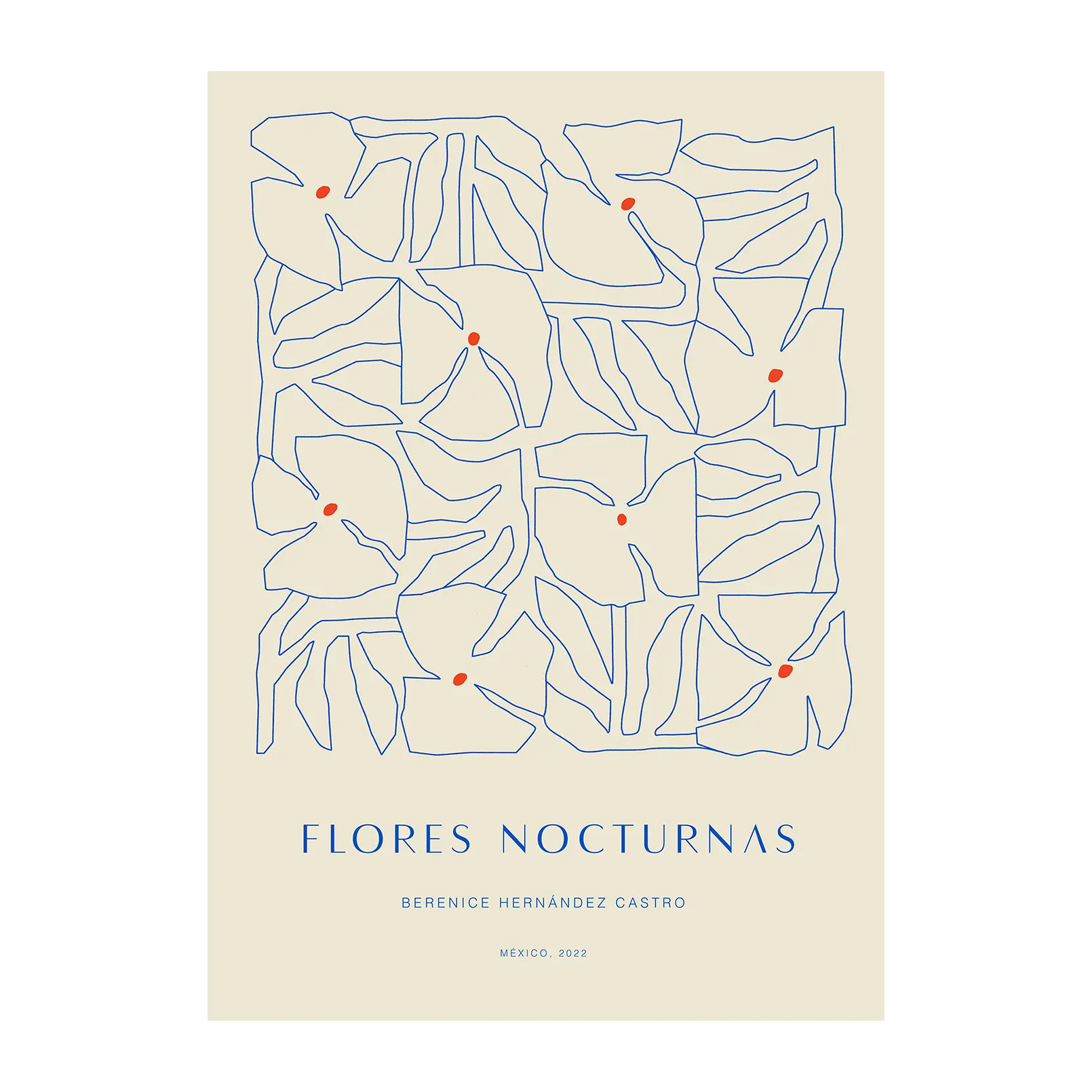 Flores Nocturnas 01 海报, 30x40cm Paper Collective