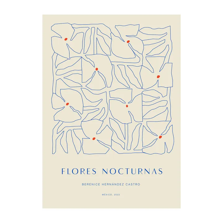 Flores Nocturnas 01 海报 - 30x40cm - Paper Collective