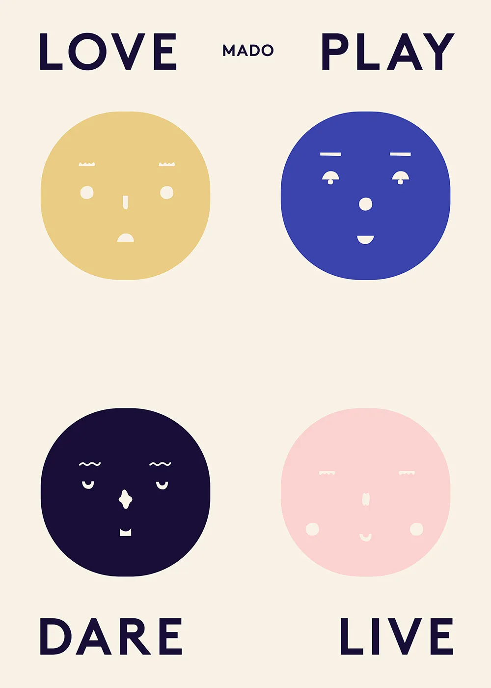 Four Feelings 海报, 50x70cm Paper Collective