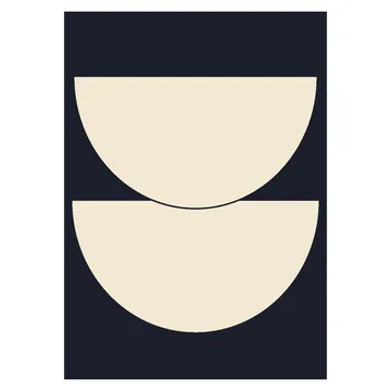 Half Circles I 海报 blue - 30x40 cm - Paper Collective