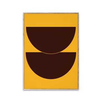 Half Circles II 海报 yellow - 30x40 cm - Paper Collective