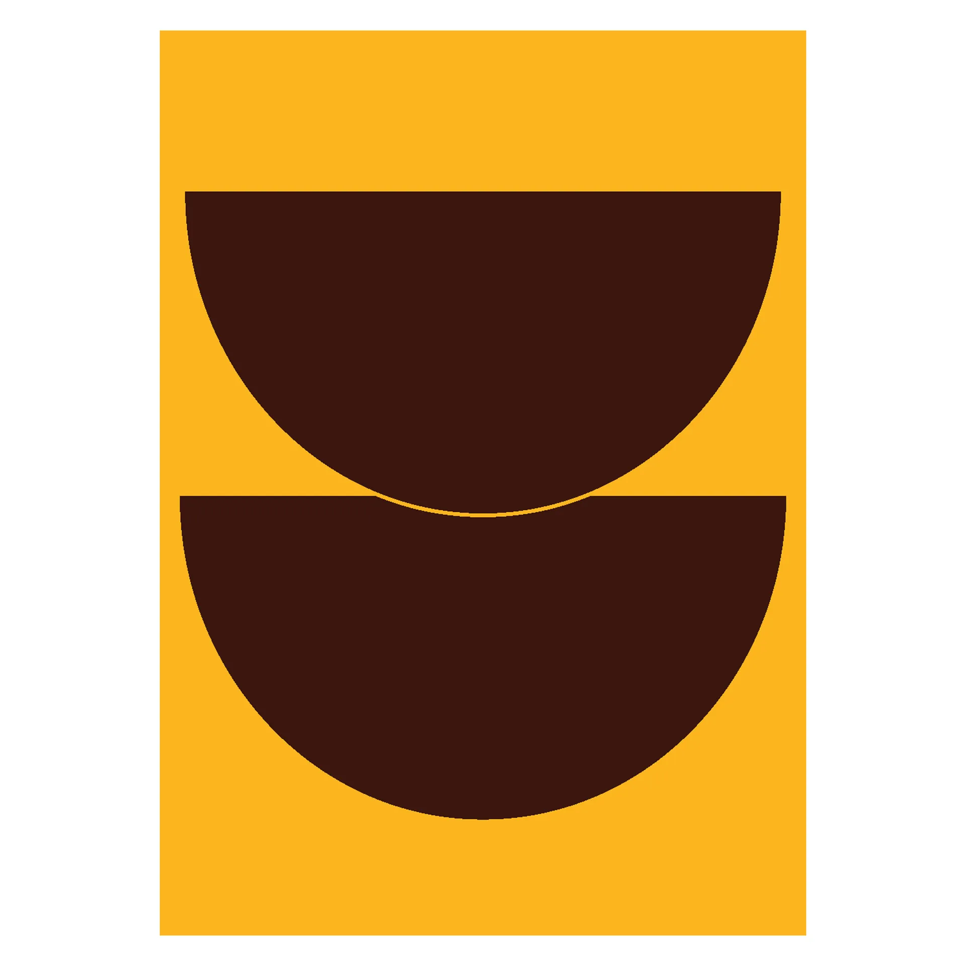 Half Circles II 海报 yellow, 30x40 cm Paper Collective