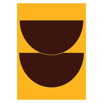Half Circles II 海报 yellow - 30x40 cm - Paper Collective