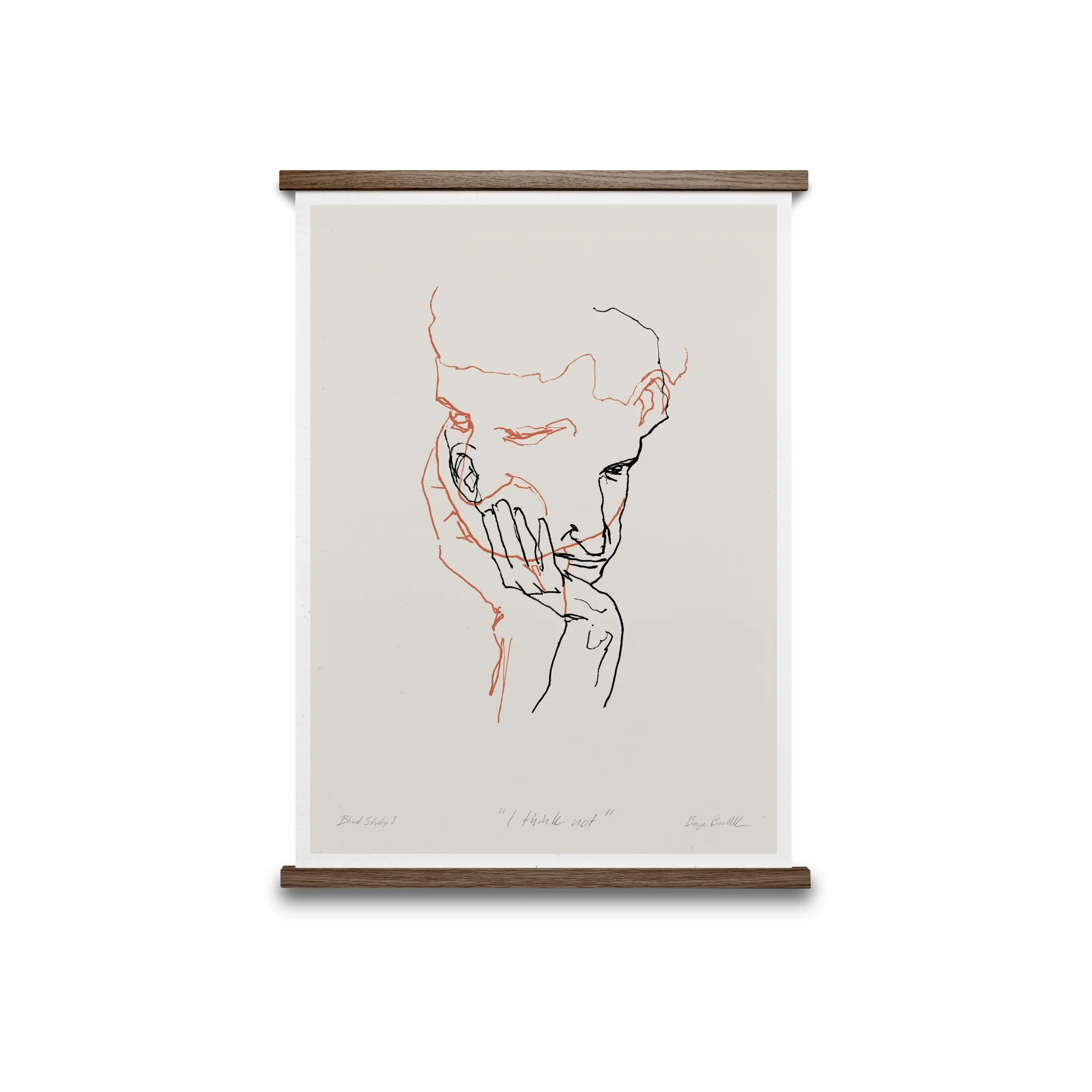 I Think Not 02 (red) 海报, 30x40 cm Paper Collective