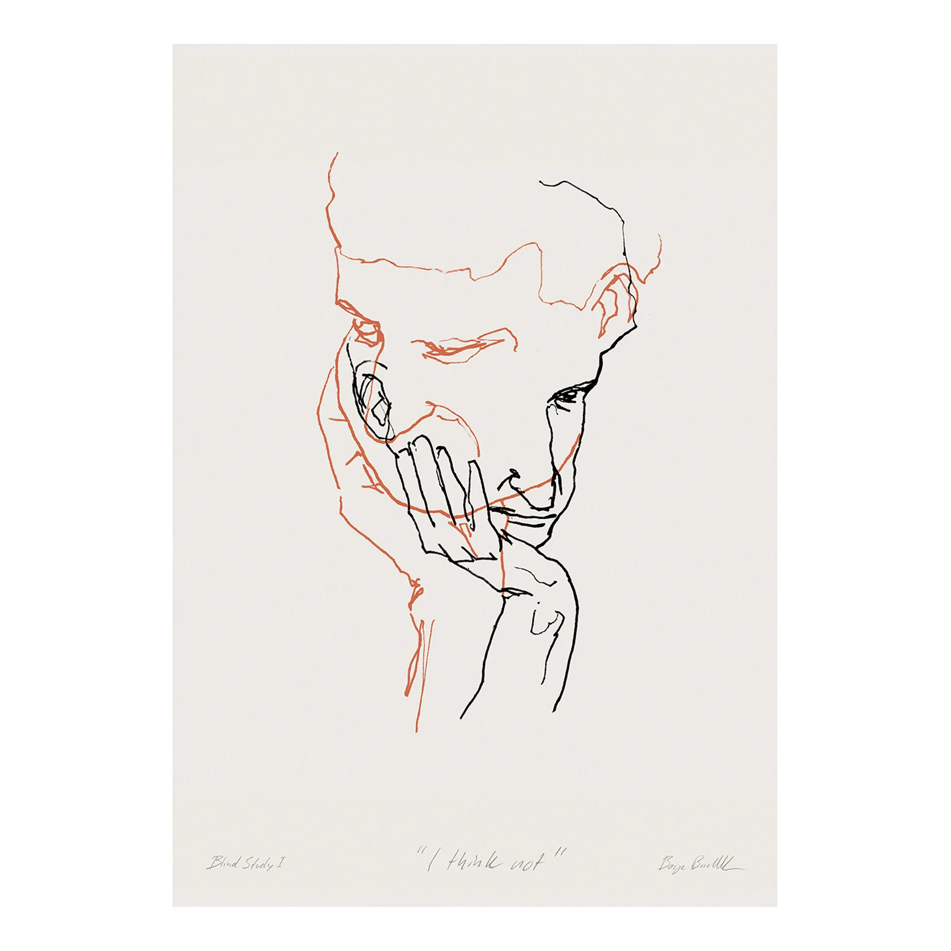 I Think Not 02 (red) 海报, 30x40 cm Paper Collective