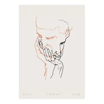 I Think Not 02 (red) 海报 - 30x40 cm - Paper Collective
